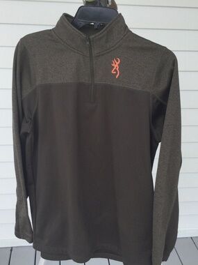 Browning Long Sleeve 3/4 Zip Jacket, Size Medium